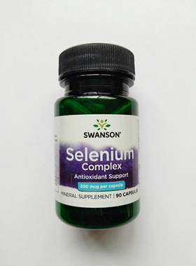 抗自由基 高吸收 美国原装SWANSON 氨基酸硒胶囊 200MCG*90粒