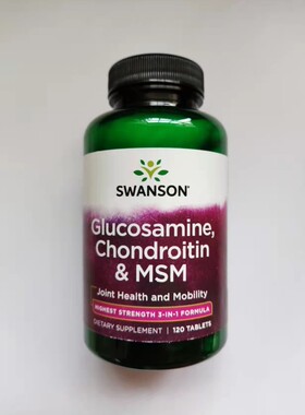 维护关节灵活 美国SWANSON氨基葡萄糖软骨素MSM片 美国直邮