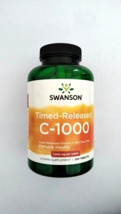 美国原装SWANSON玫瑰果维生素C缓释片1000MG*250片 美国直邮