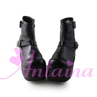 朋克经典鞋子日本亚文化大码鞋情侣鞋男靴女靴可定制搭扣1396