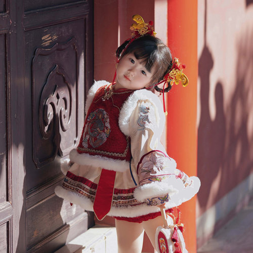 Kiki家秋冬女童汉服套装年服