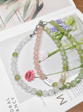 原创 天然岫玉小众高级感项链