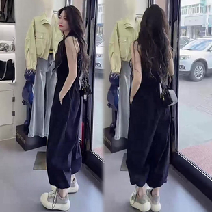 欧货2025春季新款时尚洋气牛仔连体裤女欧货潮流别致高级感连体衣