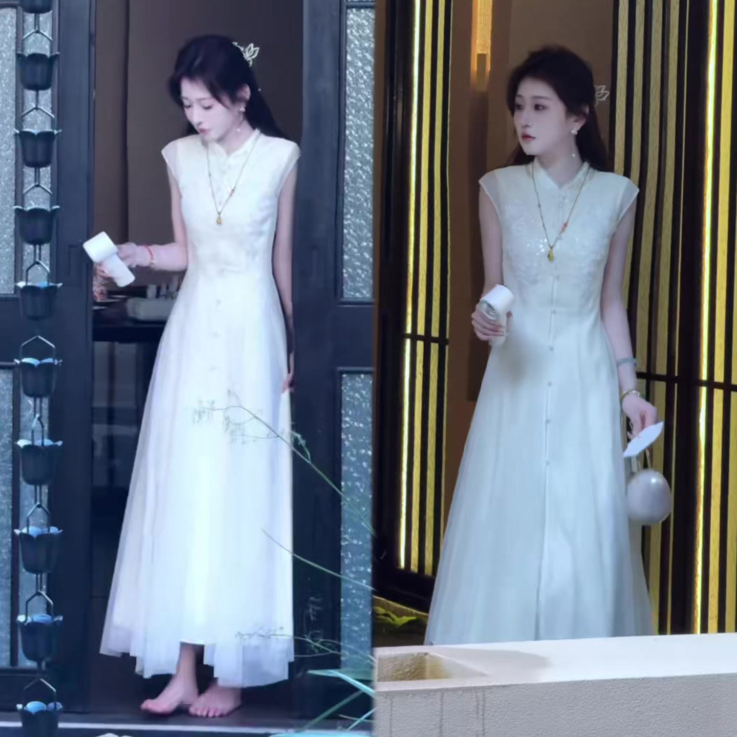 仙女风甜美气质网纱裙女2026春夏季新款新中式长裙网红同款女裙子