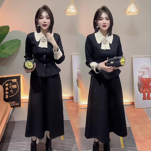 气质名媛时尚轻奢两件套女2024秋季新款洋气衬衫显瘦半身裙套装潮