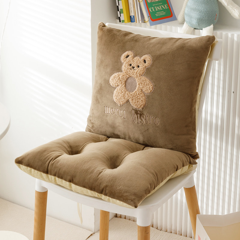 连体坐垫女办公室椅垫子加厚靠垫一体学生教室座垫椅子板凳屁股垫,居家布艺,椅垫,淘宝优惠券,粉丝福利购,淘宝优惠卷