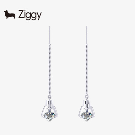 ziggy芝一格【概率】娃娃机镀金长耳线个性原创设计精致气质