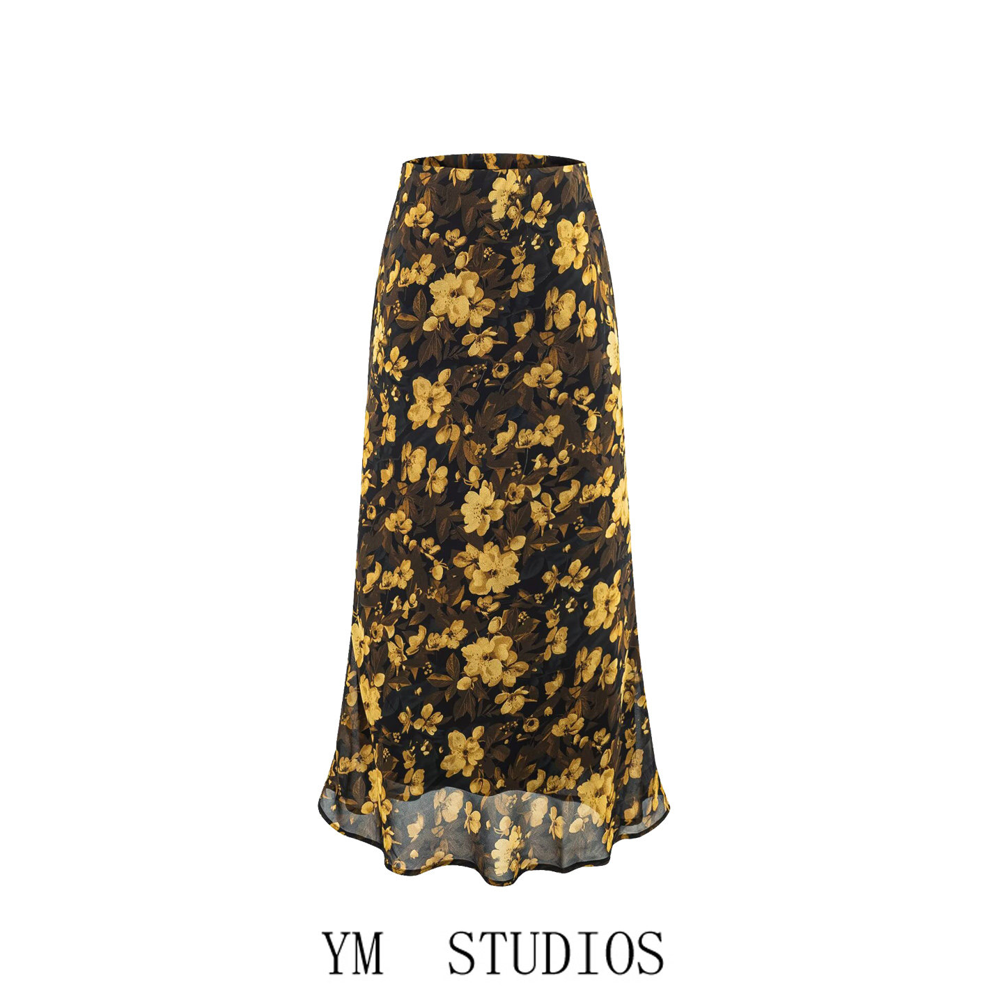复古碎花半身裙女高腰百搭