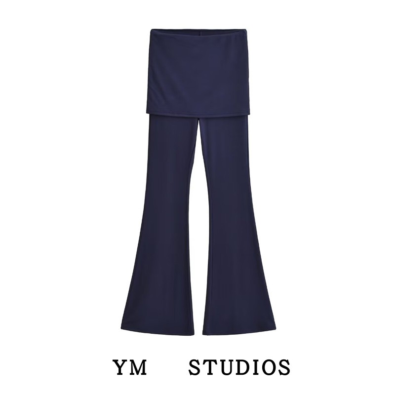 【包邮】纯欲包臀假两件微喇叭裙裤春秋季外穿博主运动健身瑜伽裤