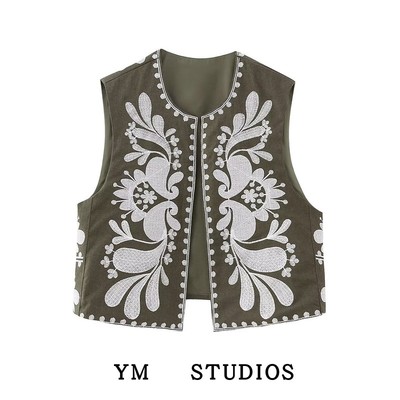 刺绣开衫减龄外套马甲背心防晒衣