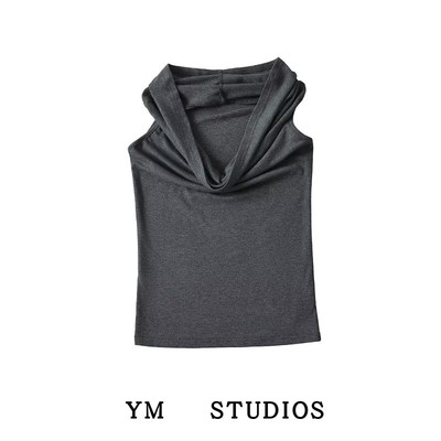 堆堆领无袖T恤校园风一字肩