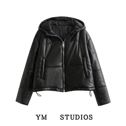 宽松休闲棉服冬季加厚挡风连帽