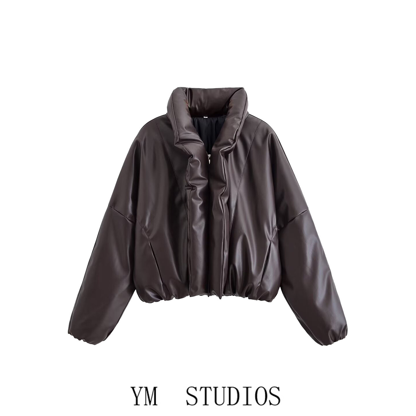 短款大翻领加厚皮衣棉服