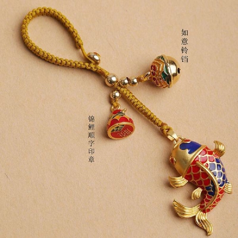师傅手工平安上岸锦鲤汽车钥匙挂件钥匙扣上岸鲤年年有余背包挂饰
