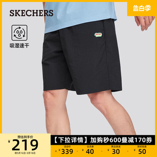 速干休闲针织短裤 Skechers斯凯奇2024夏季 男款 新款 日常运动休闲裤