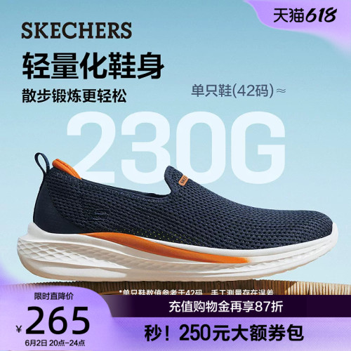 斯凯奇夏季一脚蹬软底透气网面鞋