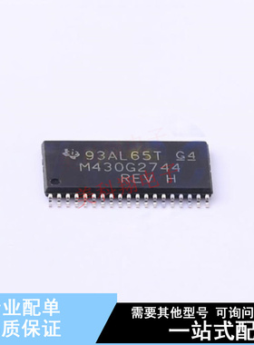 单片机(MCU/MPU/SOC) MSP430G2744IDA38R TSSOP-38-6.2mm TI 全新