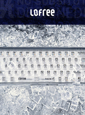 Lofree洛斐 1%透明机械无线蓝牙键盘mac笔记本电脑ipad手机键盘
