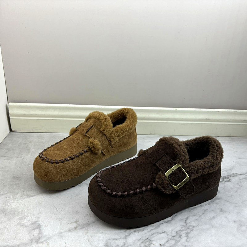 绒面平底鞋勃肯鞋保暖圆头2025新款断码处理女鞋舒适休闲加绒棉鞋,女鞋,棉鞋,淘宝优惠券,粉丝福利购,淘宝优惠卷