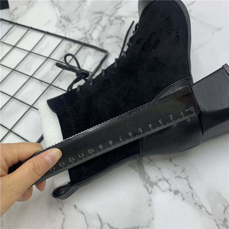 2021 SPRING AUTUMN BROKEN CODE HANDLING COMFORTABLE WOMENS BOOTS STRETCH BOOTS SUEDE BOOTS CASUAL VERSATILE SQUARE HEEL COTTON BOOTS WOMENS SHOES