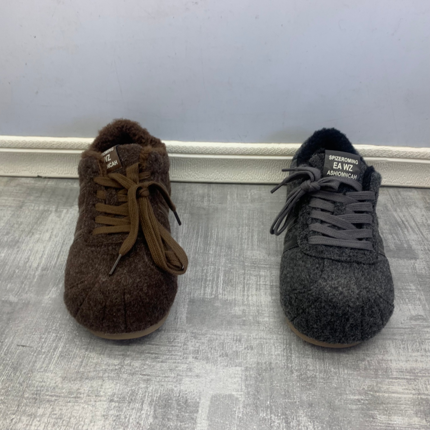 圆头系带平底鞋保暖时尚2025新款断码处理女鞋舒适休闲加绒棉鞋