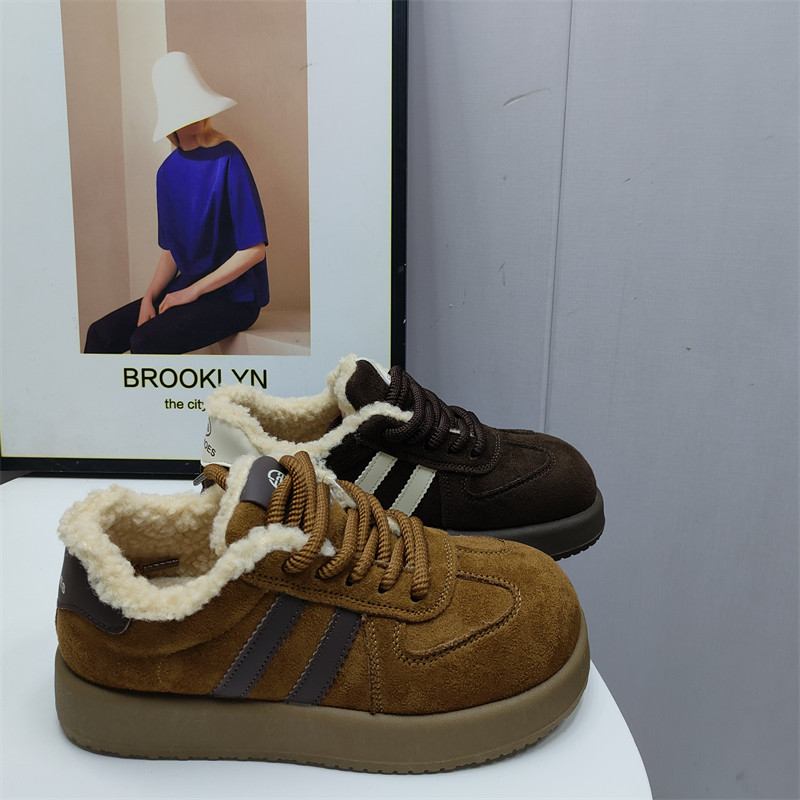 绒面平底鞋圆头系带保暖2025新款断码处理女鞋舒适休闲加绒棉鞋,女鞋,棉鞋,淘宝优惠券,粉丝福利购,淘宝优惠卷