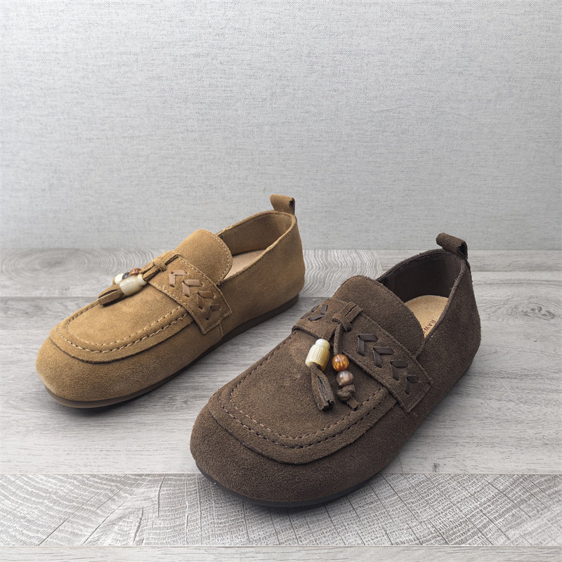 磨砂皮圆头套脚真皮2026春秋季新款断码处理女鞋休闲鞋女款单鞋,女鞋,浅口单鞋,淘宝优惠券,粉丝福利购,淘宝优惠卷