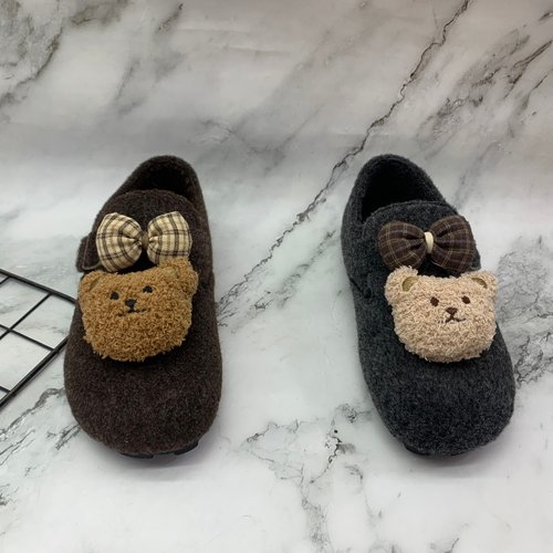 圆头平底鞋套脚毛毛鞋可爱2025新款断码处理女鞋舒适休闲加绒棉鞋