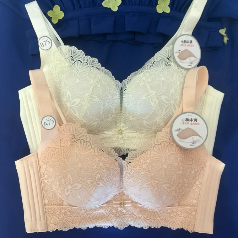上薄下厚文胸无钢圈调整聚拢