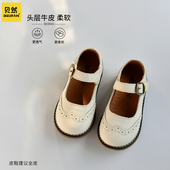 巴洛克洛丽塔黑色校园英伦小女孩软 单鞋 贝然儿童皮鞋 女童秋款