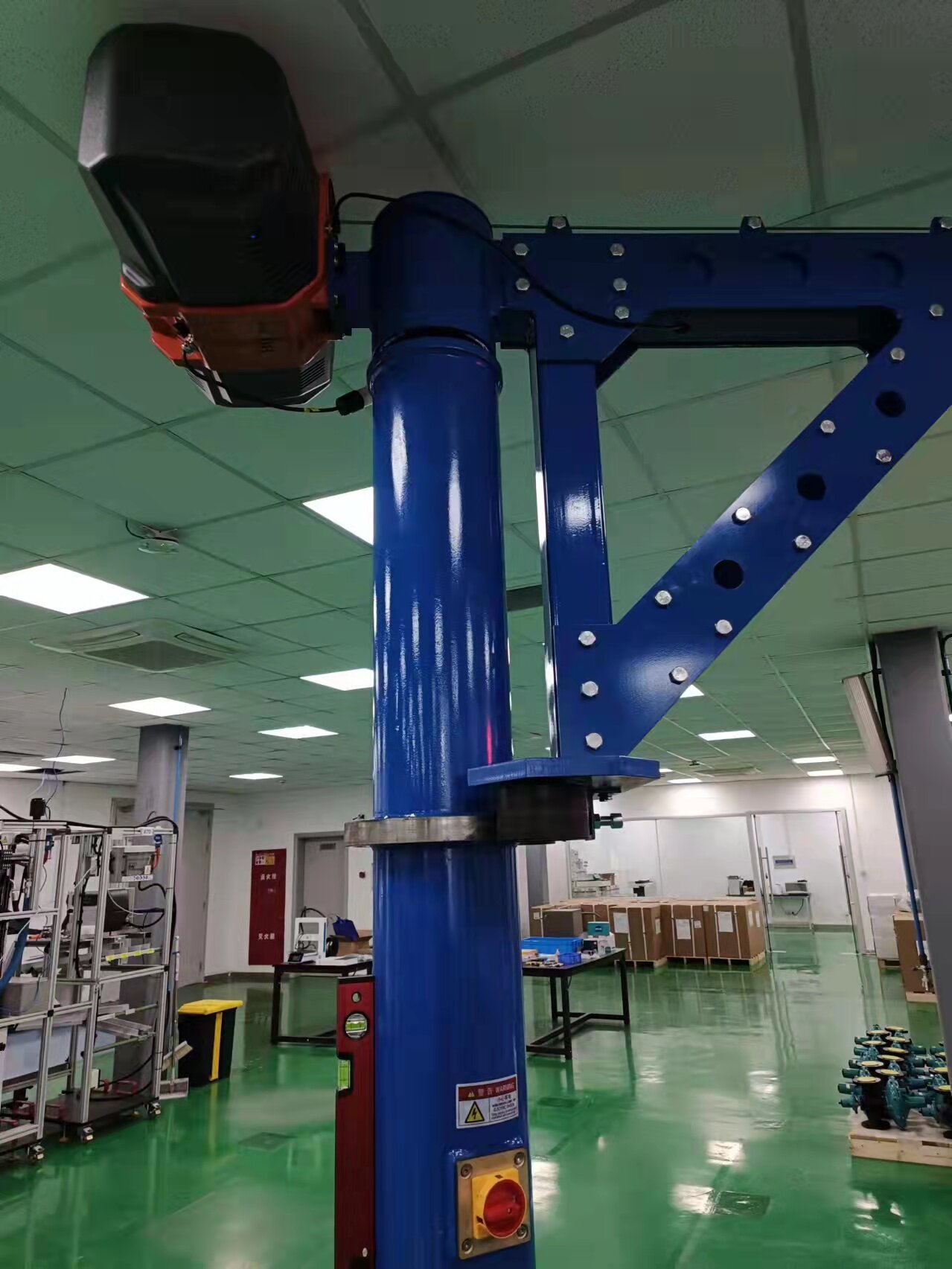 智能提升机 上海晔创智能折臂吊 200kg轻小型起重设备360°旋转吊