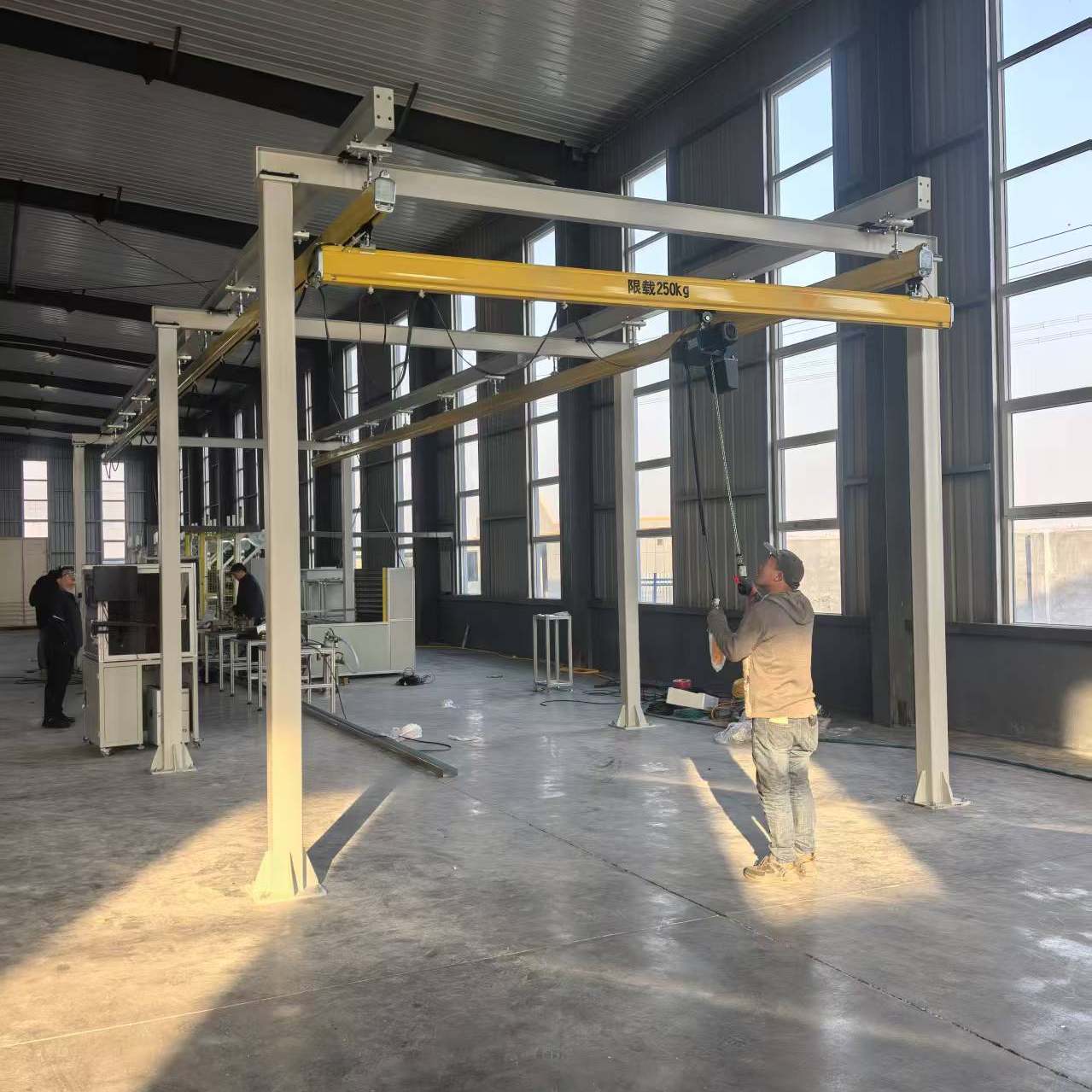 250kg轻小型自立式KBK柔性轨道起重航吊 手拉运行轻便起升平稳