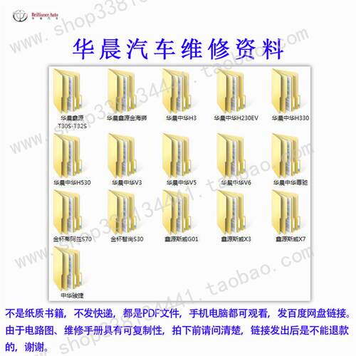 华晨鑫源金海狮H3H230EVH330H530V3V5V6X3X7S70S30维修电路手册图
