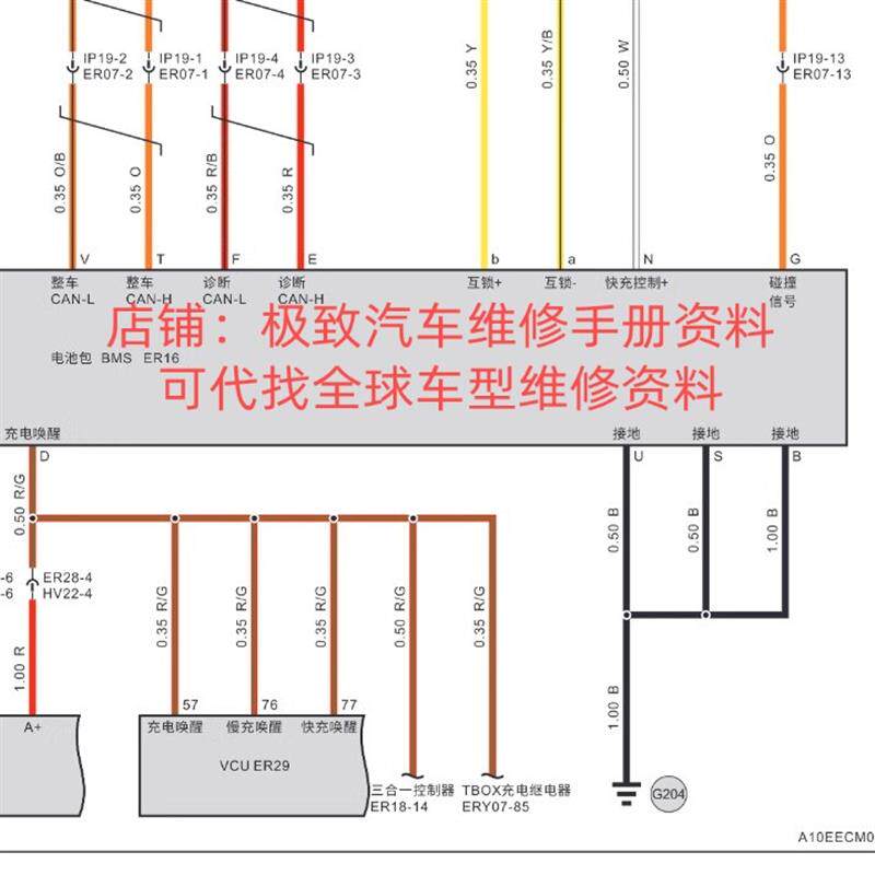 2021年款雷丁芒果i9新能源电动车维修手册电路图线路接线图资料