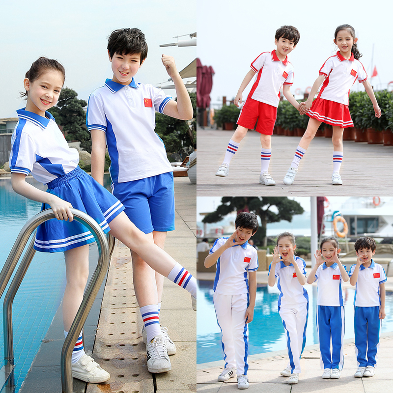 夏季纯棉儿童班服校服中国风