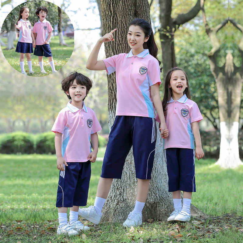 幼儿园园服夏天短袖中裤班服套装初中小学生男女运动统一校服