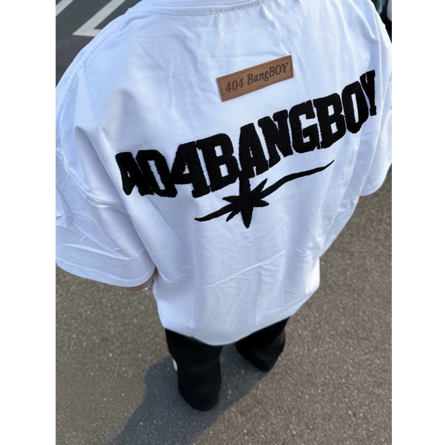 美式复古毛巾绣字母短袖T恤男2026夏季新款宽松纯棉情侣半袖上衣