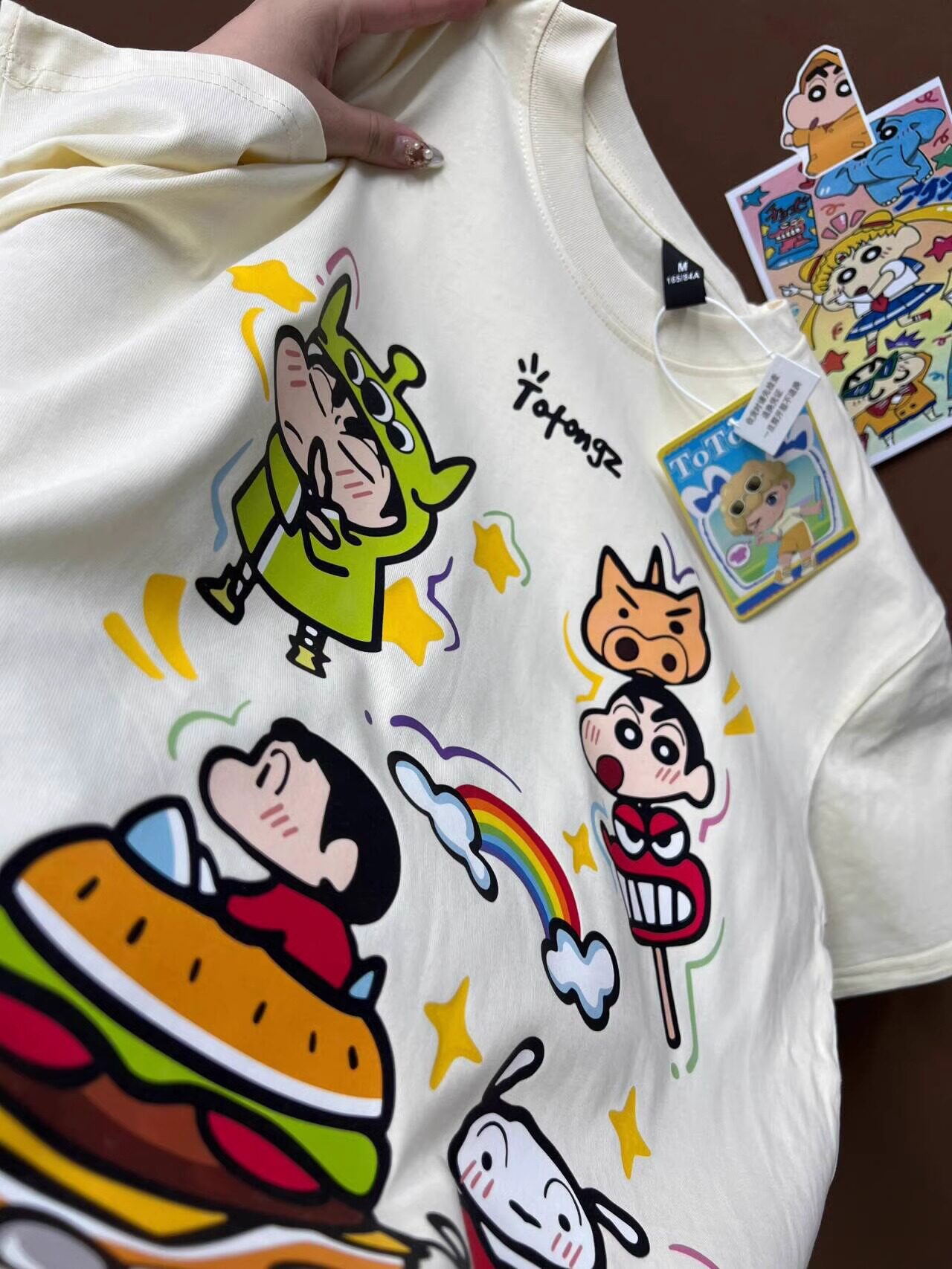 品牌外贸~剪标奥特莱斯专柜清仓日系卡通短袖T恤男女宽松纯棉上衣