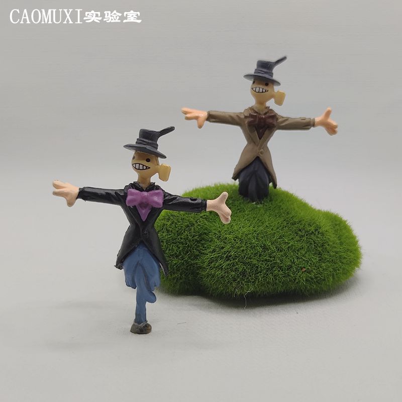 微缩人物玩偶模型 卡通稻草人塑料工艺品 微景观摆件桌面玩具饰品