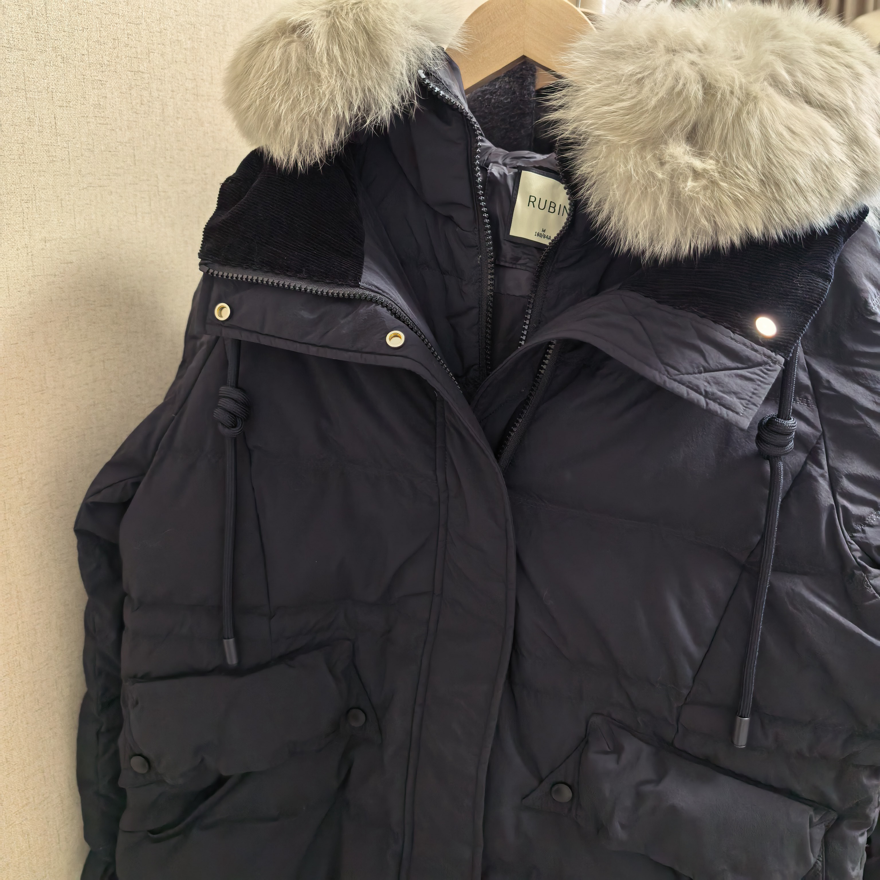 不退换2025冬款黑色中长款羽羽绒服