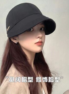 网红同款百搭渔夫帽2025新款春秋季防紫外线遮阳帽户外防晒鸭舌帽