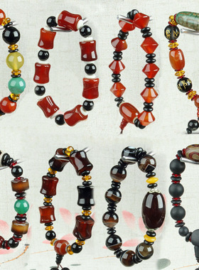 男士玛瑙手串 老玛瑙手串 玛瑙手链带佛头 20元模式地摊玉器厂家