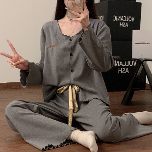 休闲宽松舒适可外穿家居服套装 2599W 睡衣女德绒韩版 新款 秋冬季