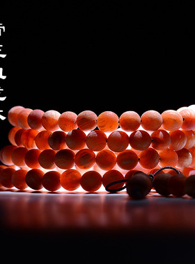 帝王血龙木手链108颗 全透光木质文玩手串东北沉香琥珀木佛珠饰品