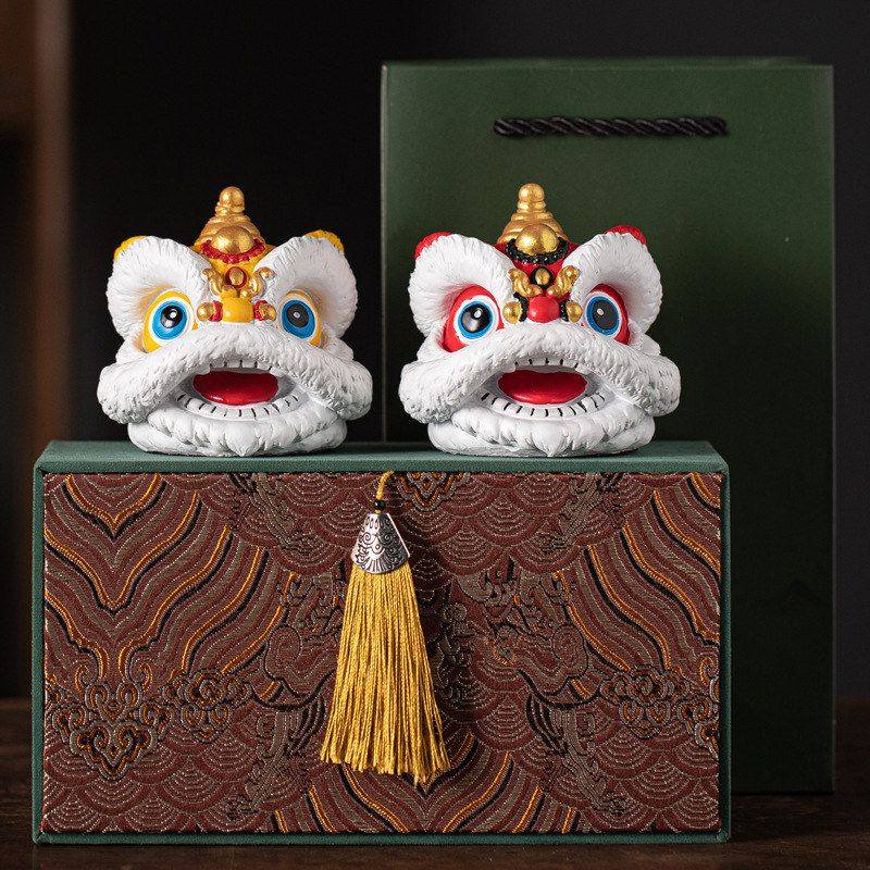 醒狮摆件国潮舞狮文创狮子头客厅酒柜装饰品公司伴手礼高级感礼物,家居饰品,装饰摆件,淘宝优惠券,粉丝福利购,淘宝优惠卷