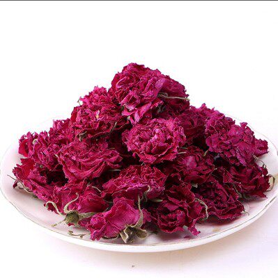 新货新疆和田戈壁滩紫玫瑰花茶沙漠玫瑰花冠茶女士养颜100g罐装