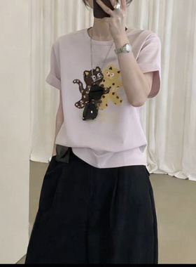 立体刺绣T恤女2026夏季韩系时尚休闲百搭T恤女短袖