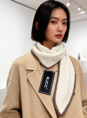 秋冬羊绒针织保暖女士三角巾披肩