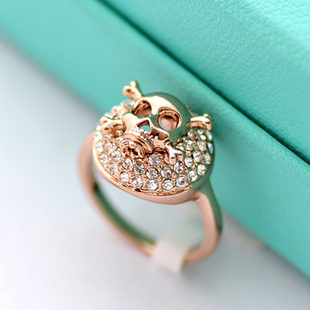 美式朋克哥特式女男时尚个性小众食指戒子网红ins霸气骷髅头戒指