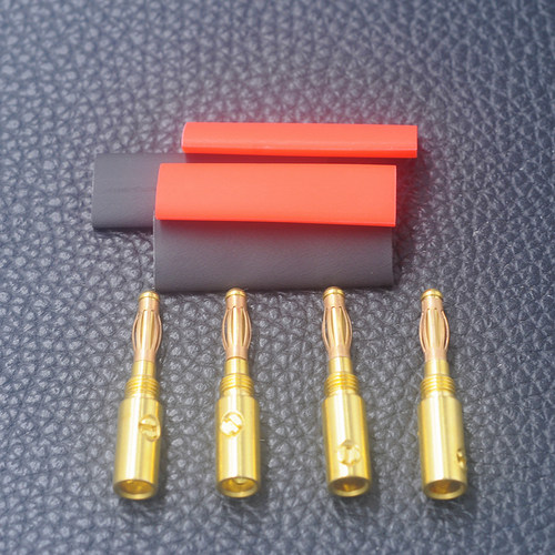 纯铜镀金香蕉免焊灯笼头音响功放